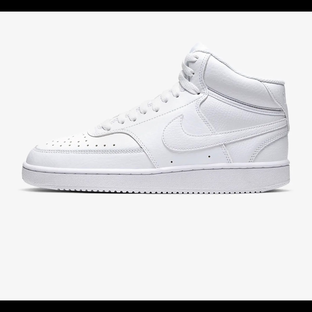 Nike Womens Court Vision Mid Casual Shoes size 7.5 White
